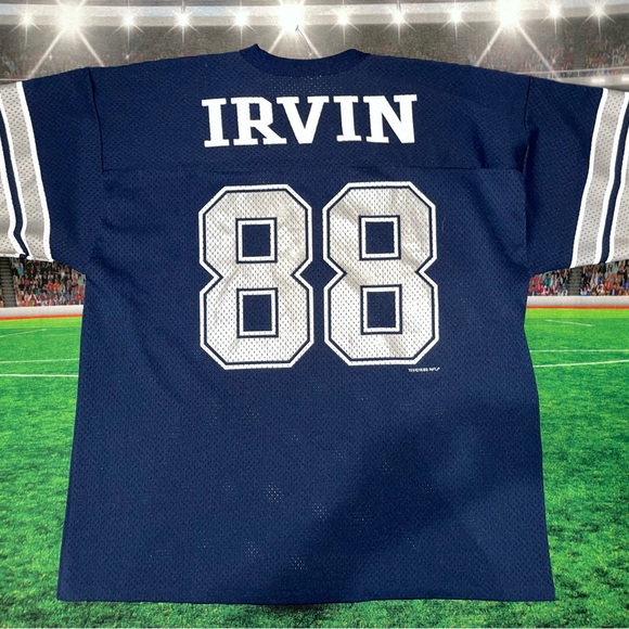 Michael Irvin #88 Dallas Cowboys Vintage Logo 7 Jersey Sz XL 50/52 Preowned - Picture 11 of 12